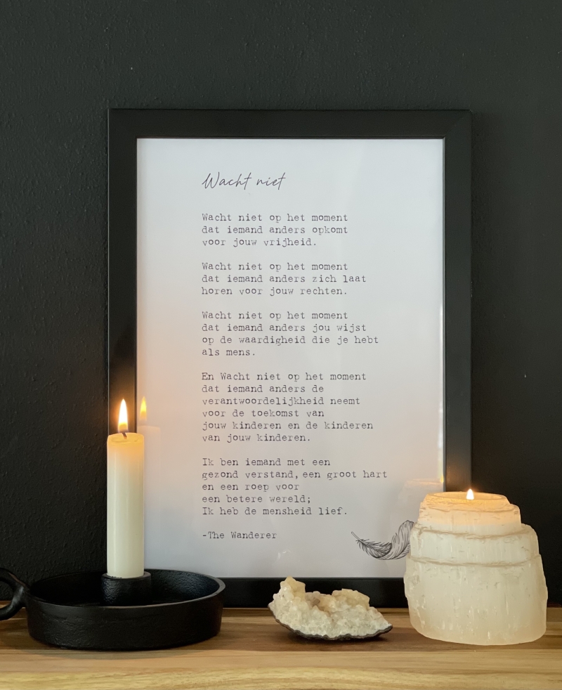 The Wanderer A4 print Wacht niet
